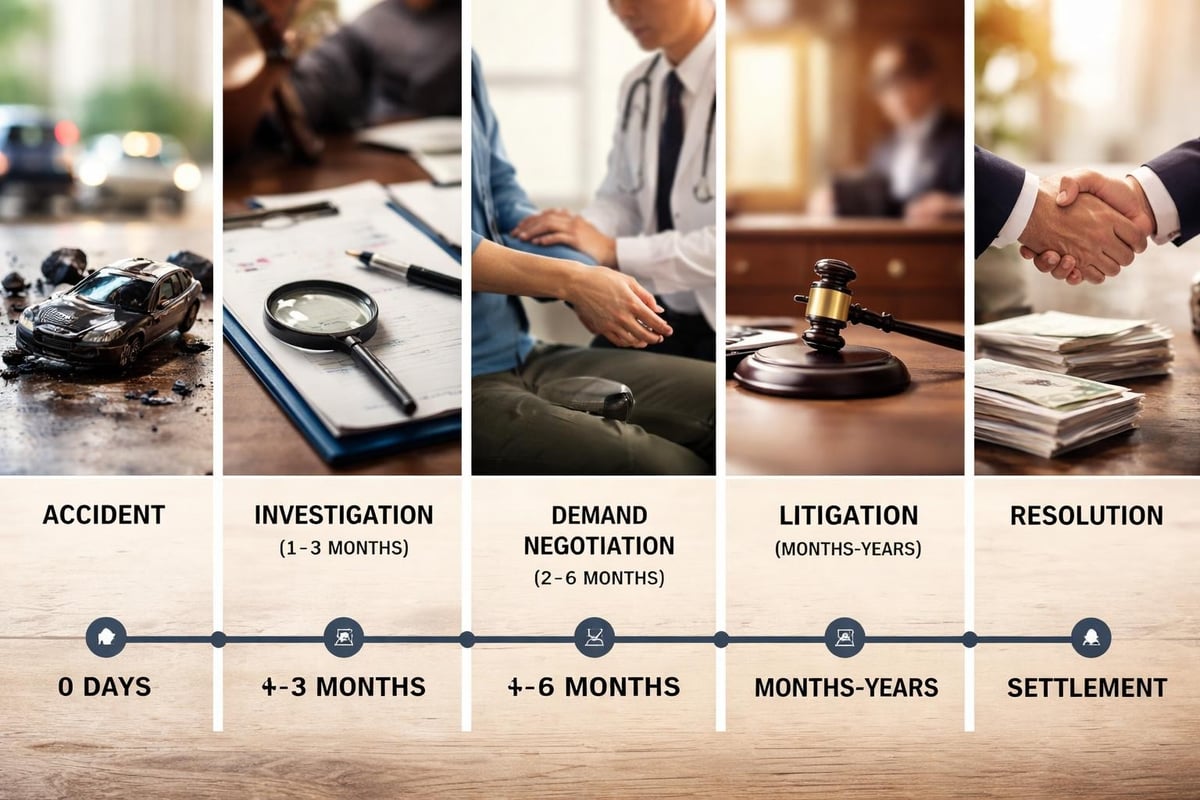 Case timeline stages