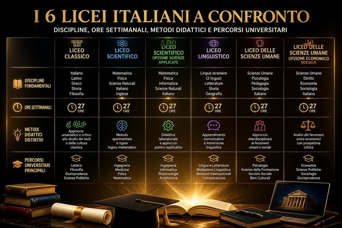 Confronto tra indirizzi liceali