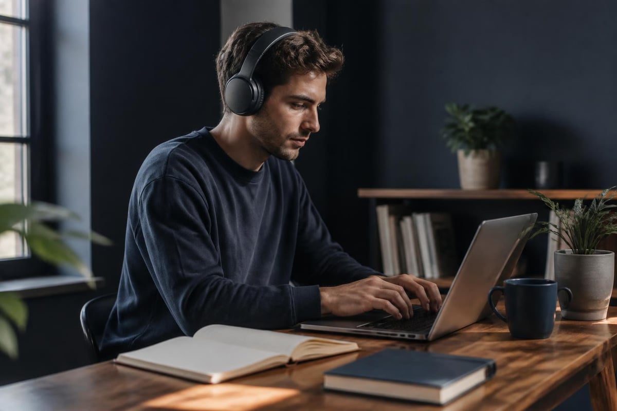 Focus workflow with sound therapy