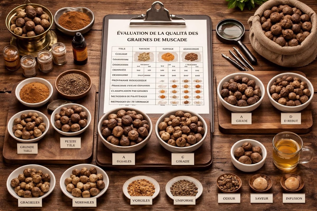 Critères de qualité muscade