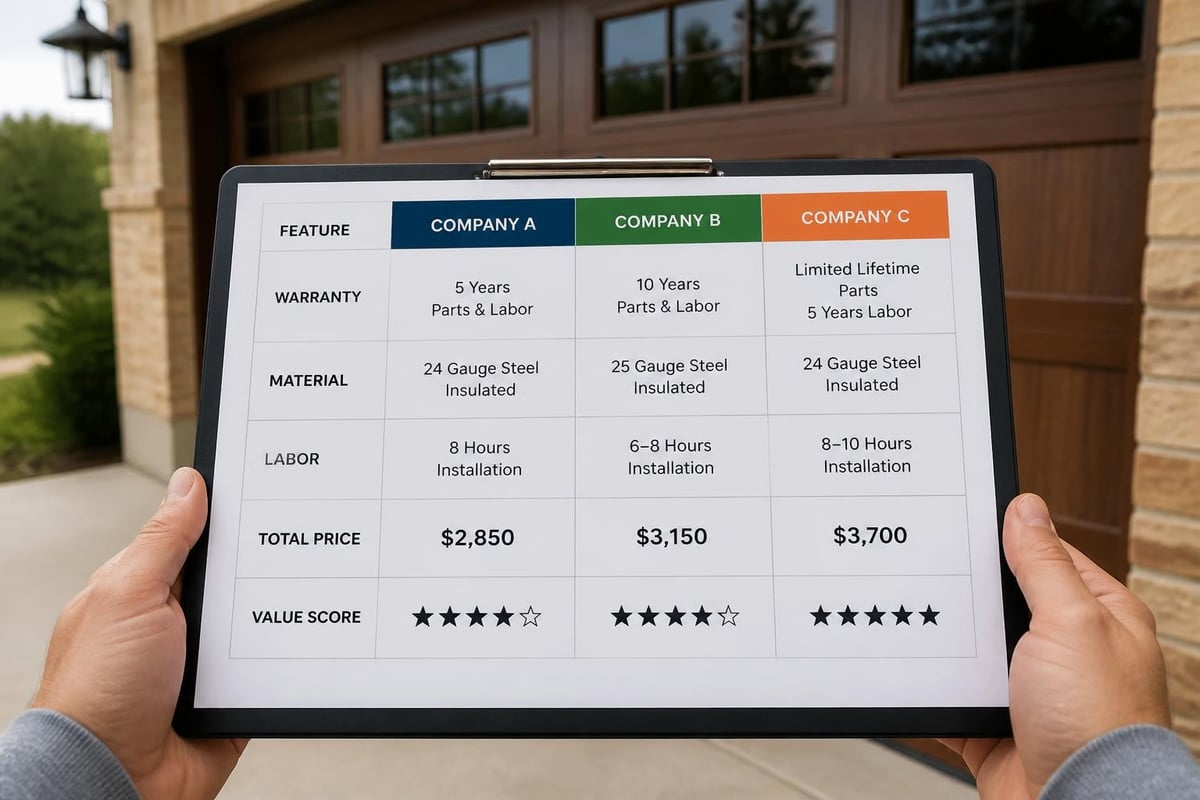 Comparing contractor quotes