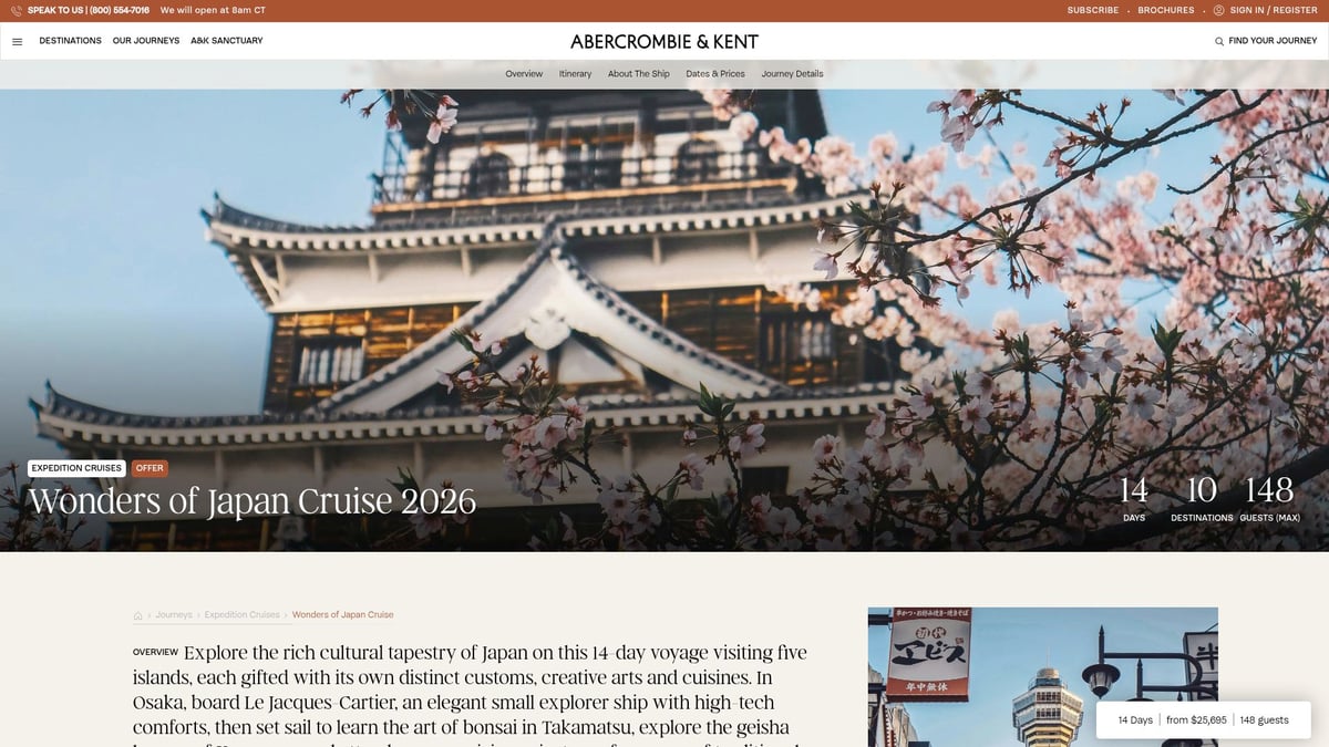 7 Unforgettable Japan Luxury Tours to Experience in 2025 - Abercrombie & Kent: Wonders of Japan Cruise