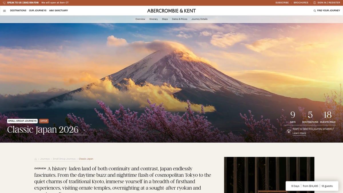 7 Unforgettable Japan Luxury Tours to Experience in 2025 - A&K Classic Japan Small Group Journey