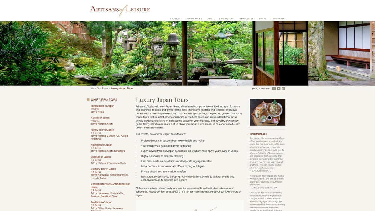 7 Unforgettable Japan Luxury Tours to Experience in 2025 - Artisans of Leisure: Culinary & Cultural Luxury Tours