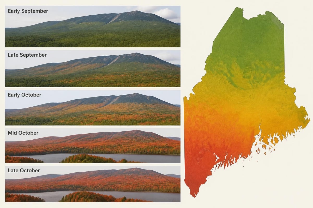Maine fall foliage progression timeline