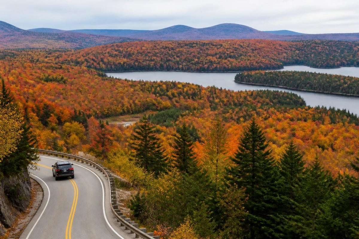 Maine scenic byway foliage viewing