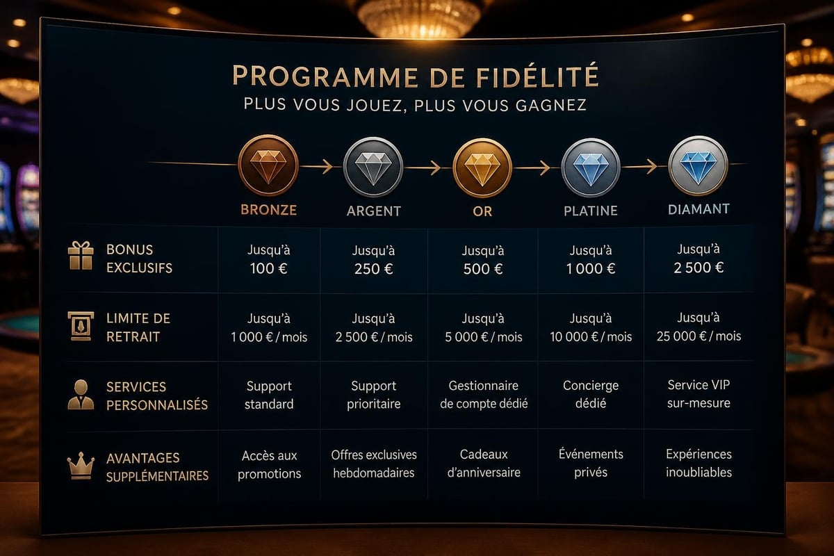 Programme VIP casino en ligne