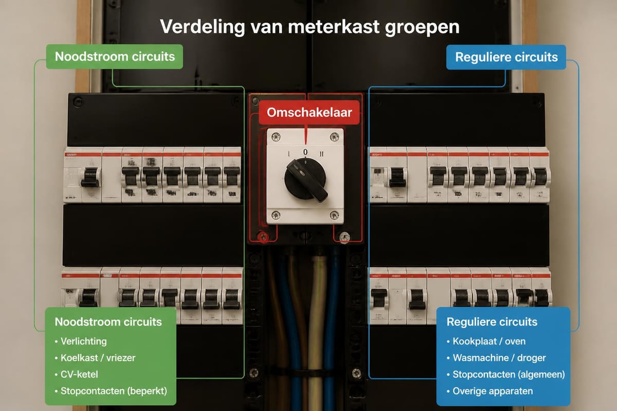 Elektrische groepen verdeling