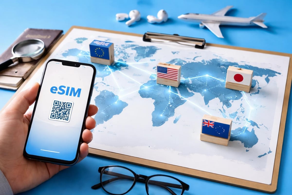Regional eSIM coverage