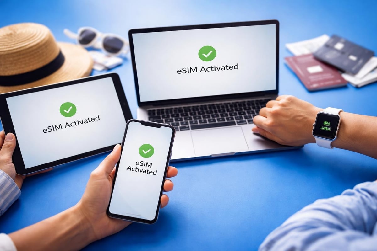 Multi-device eSIM setup