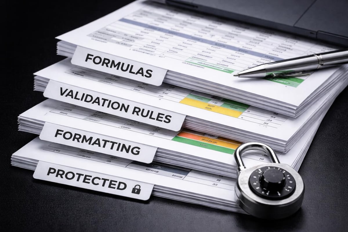 Excel template components