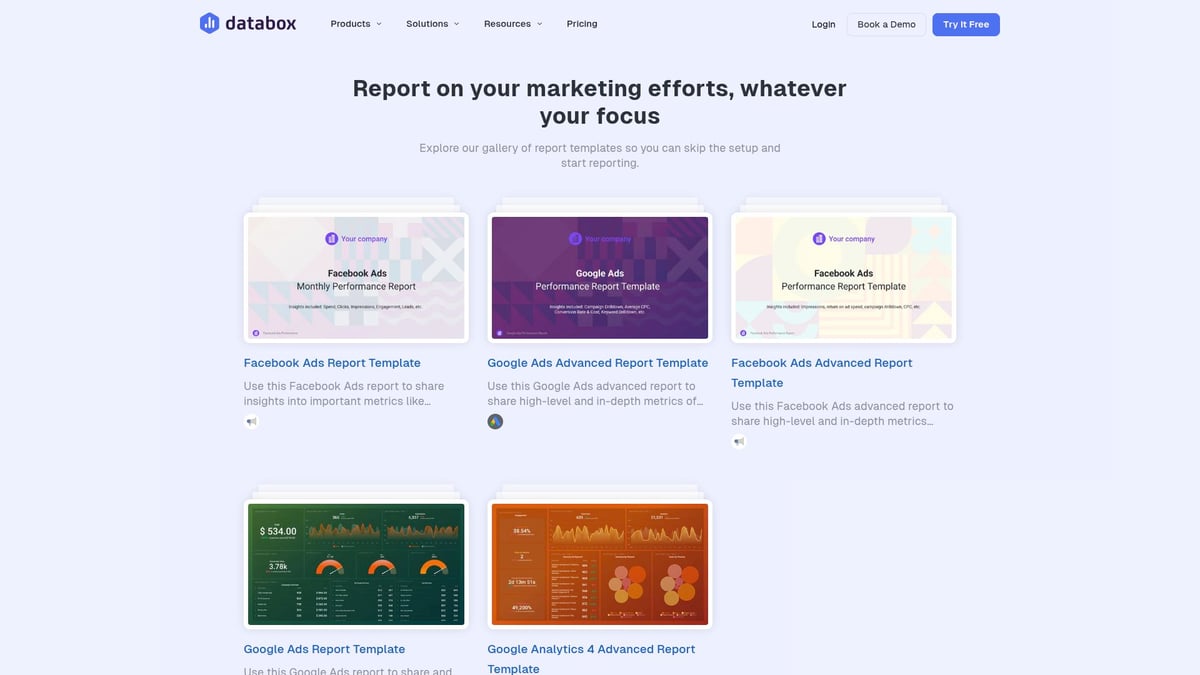 Top 7 Marketing Report Templates for Agencies in 2026 - Databox Marketing Report Templates