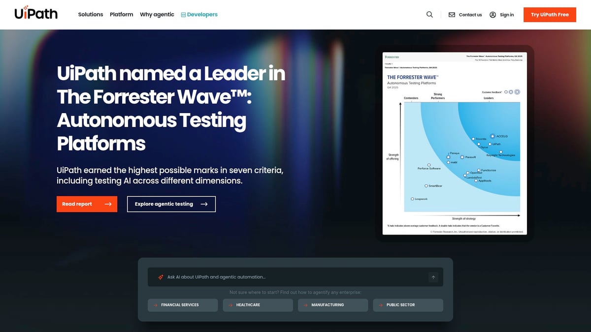 9 Essential AI Tools That Automate Business in 2026 - UiPath: Robotic Process Automation