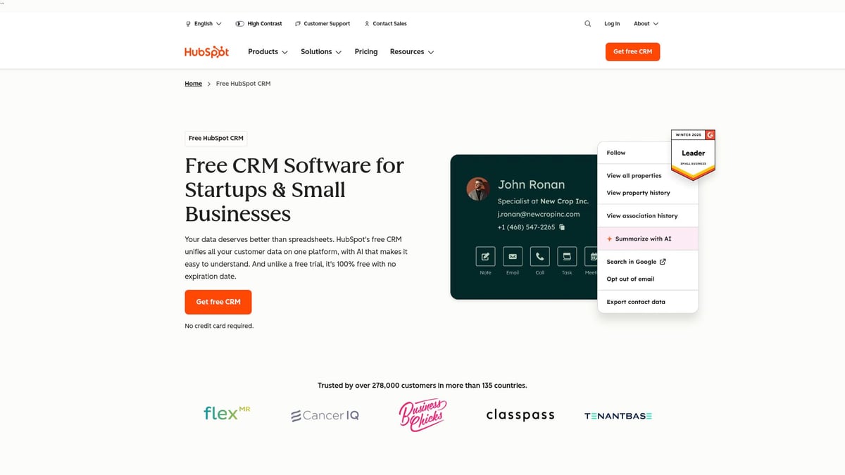 9 Essential AI Tools That Automate Business in 2026 - HubSpot AI: CRM & Marketing Automation