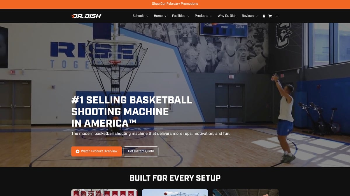 9 Essential Best Training Equipment For Basketball in 2026 - Dr. Dish CT+ Shooting Machine