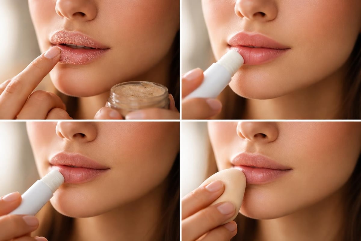 Lip preparation steps