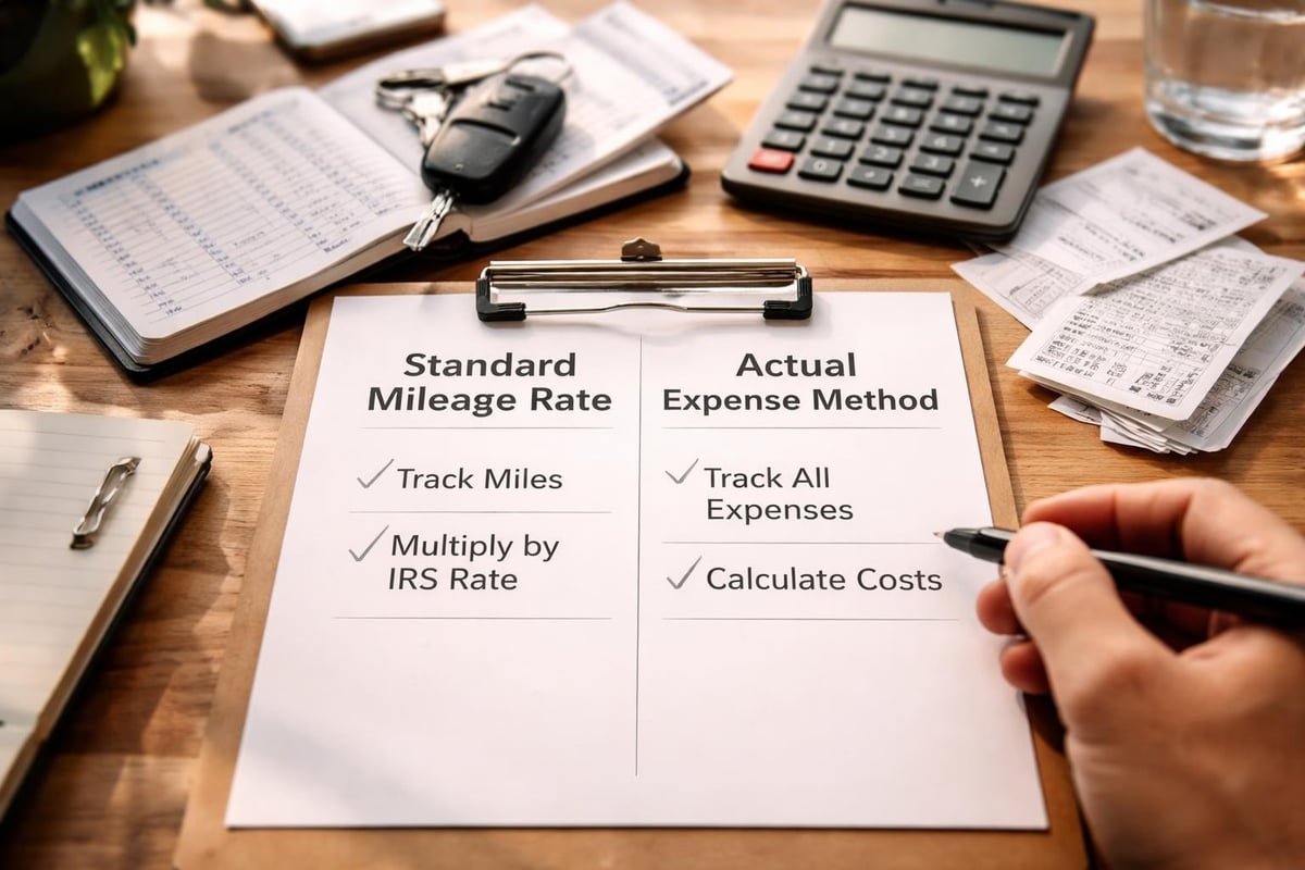 Mileage deduction methods comparison