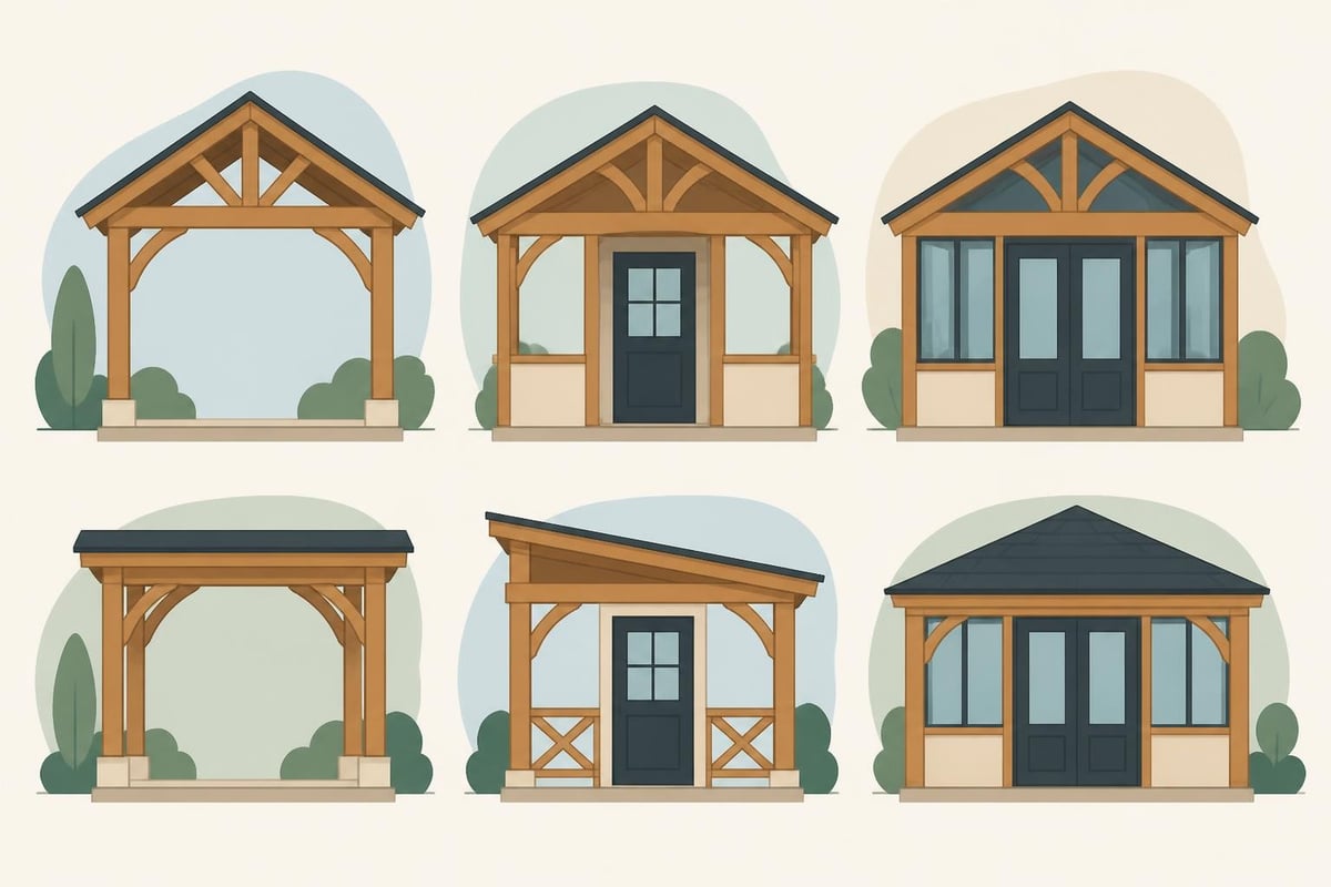 Oak porch design variations