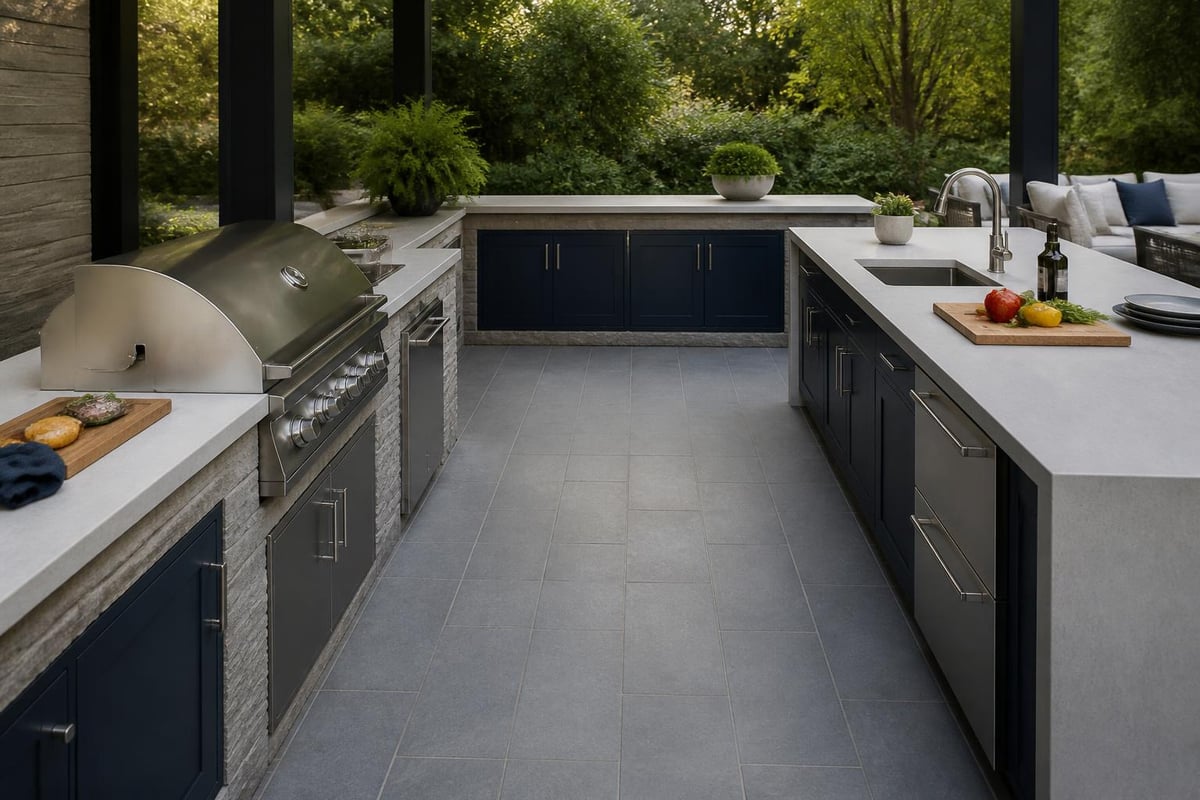 Outdoor kitchen design layout