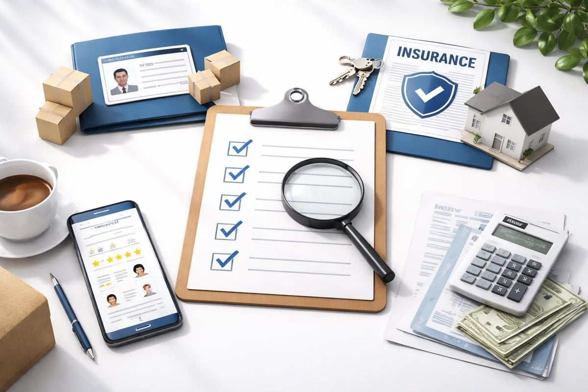 Moving company evaluation checklist