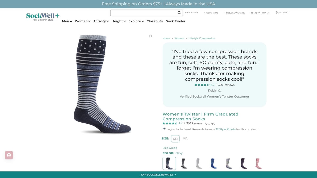 7 Odor Resistant Socks for Fresh, Comfortable Feet in 2026 - Sockwell Women's Twister Firm Graduated Compression Socks