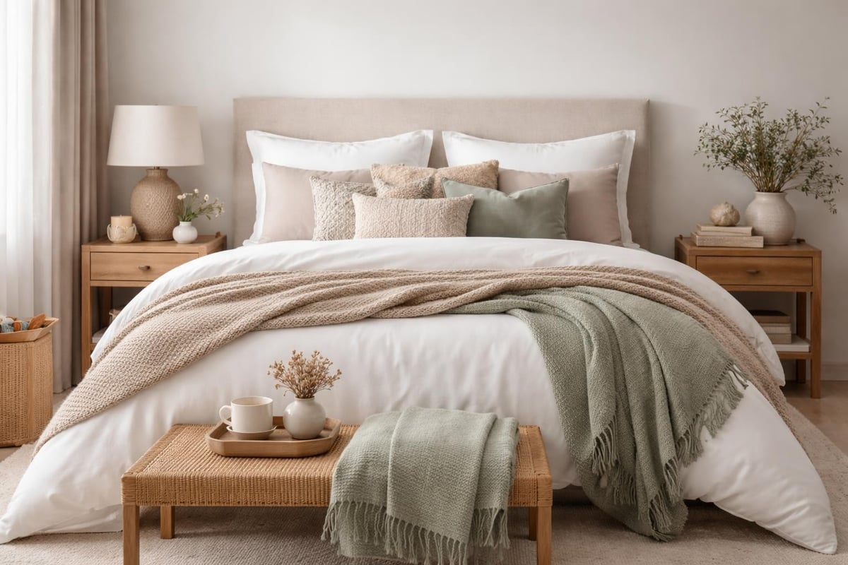 Bedroom styling layers