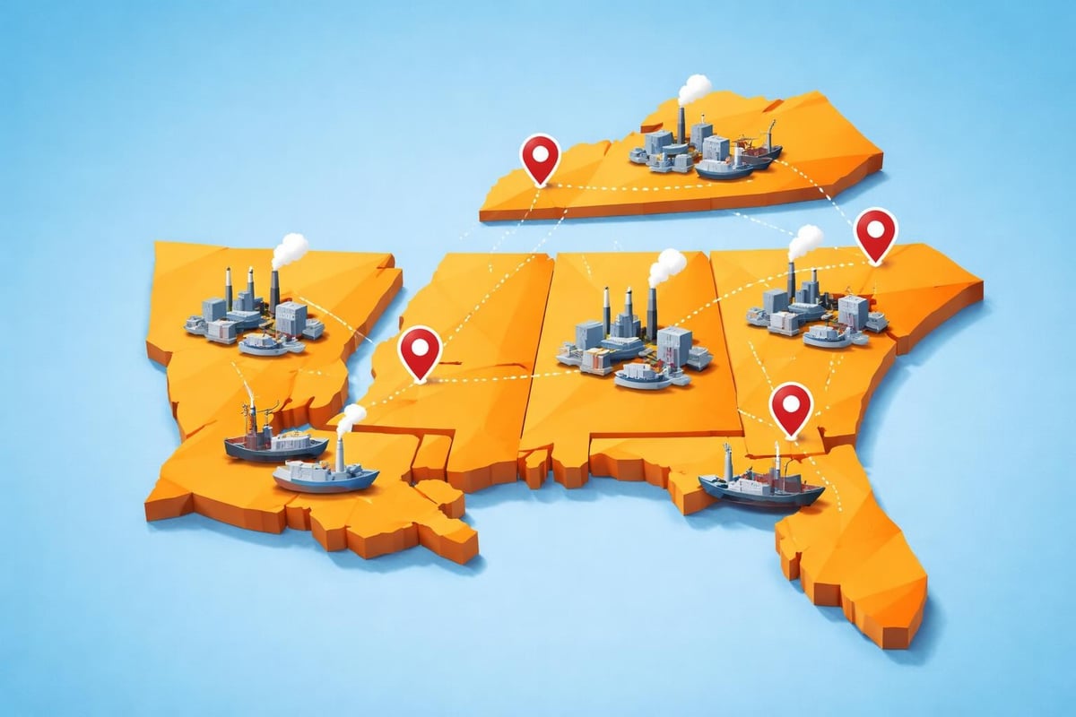 Regional staffing coverage map