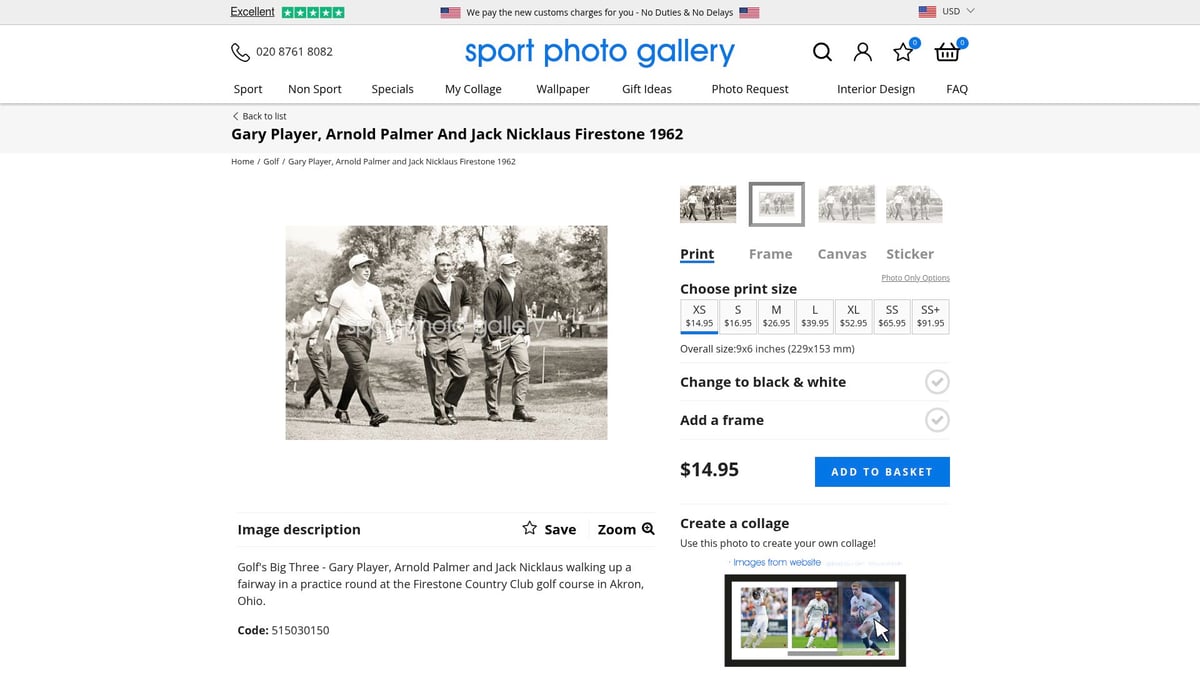 7 Must-Have Vintage Golf Prints to Elevate Your Space in 2026 - Gary Player, Arnold Palmer and Jack Nicklaus Firestone 1962