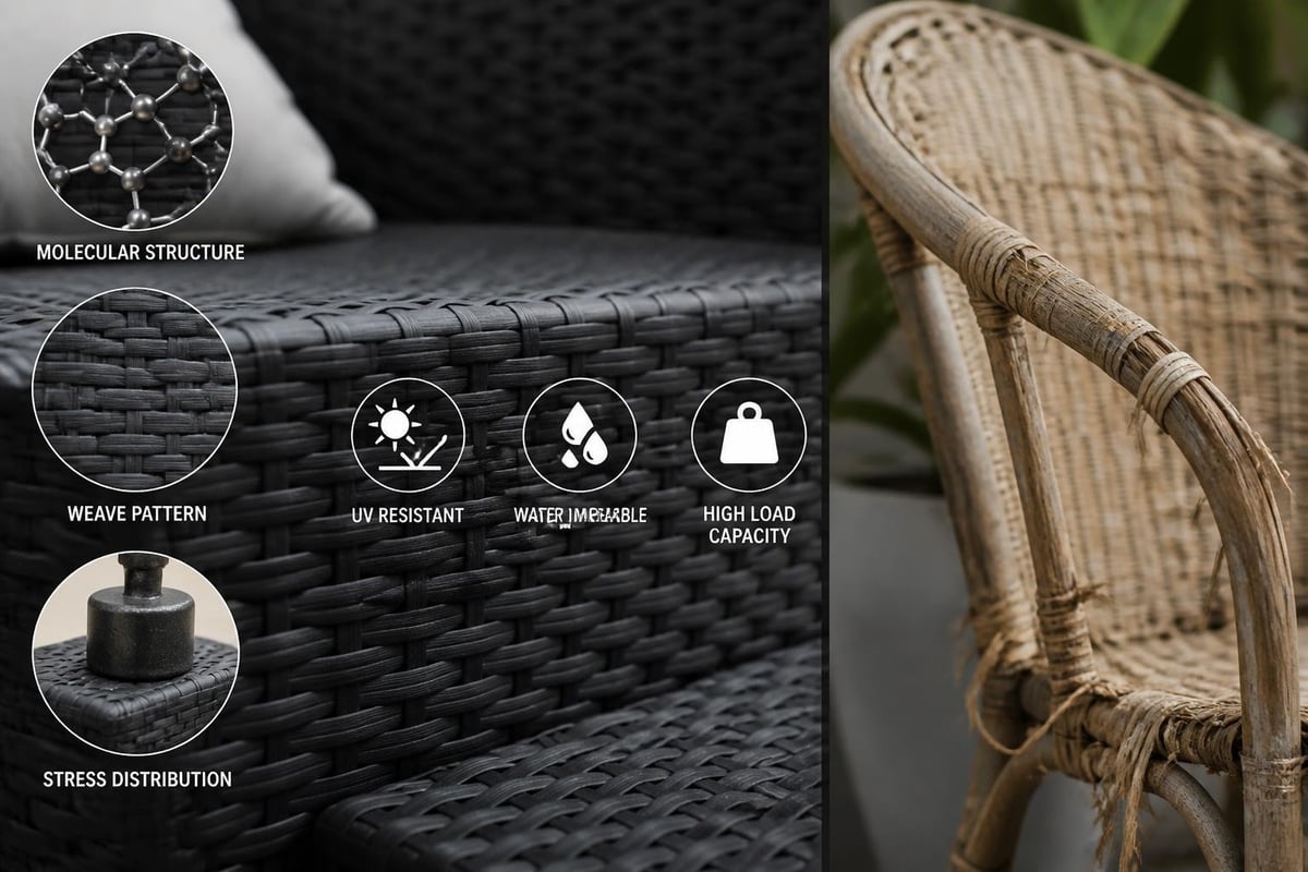 Synthetic rattan material properties
