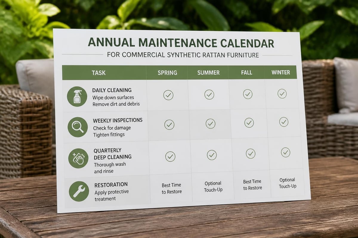 Seasonal maintenance schedule