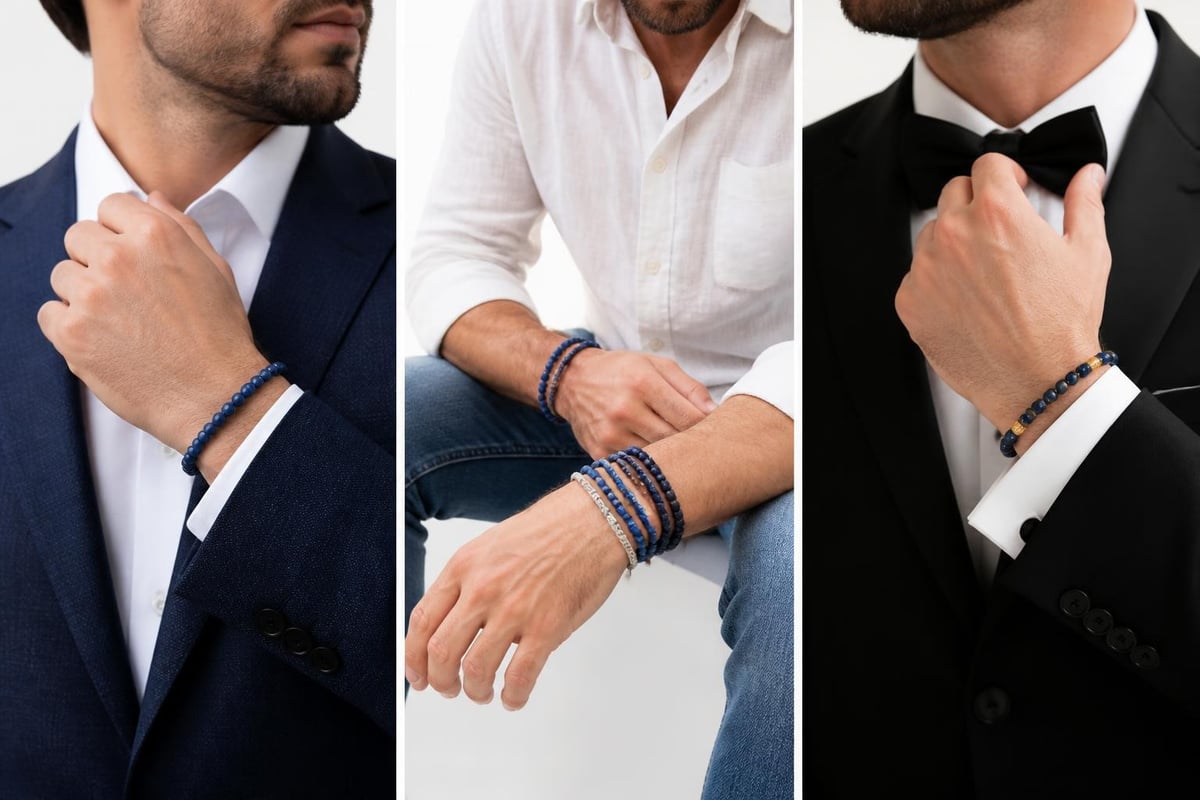 Blue bracelet styling