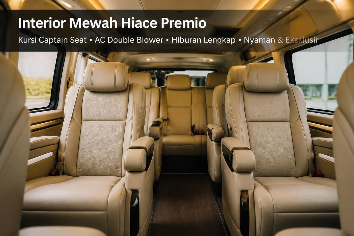 Fitur interior Hiace Premio
