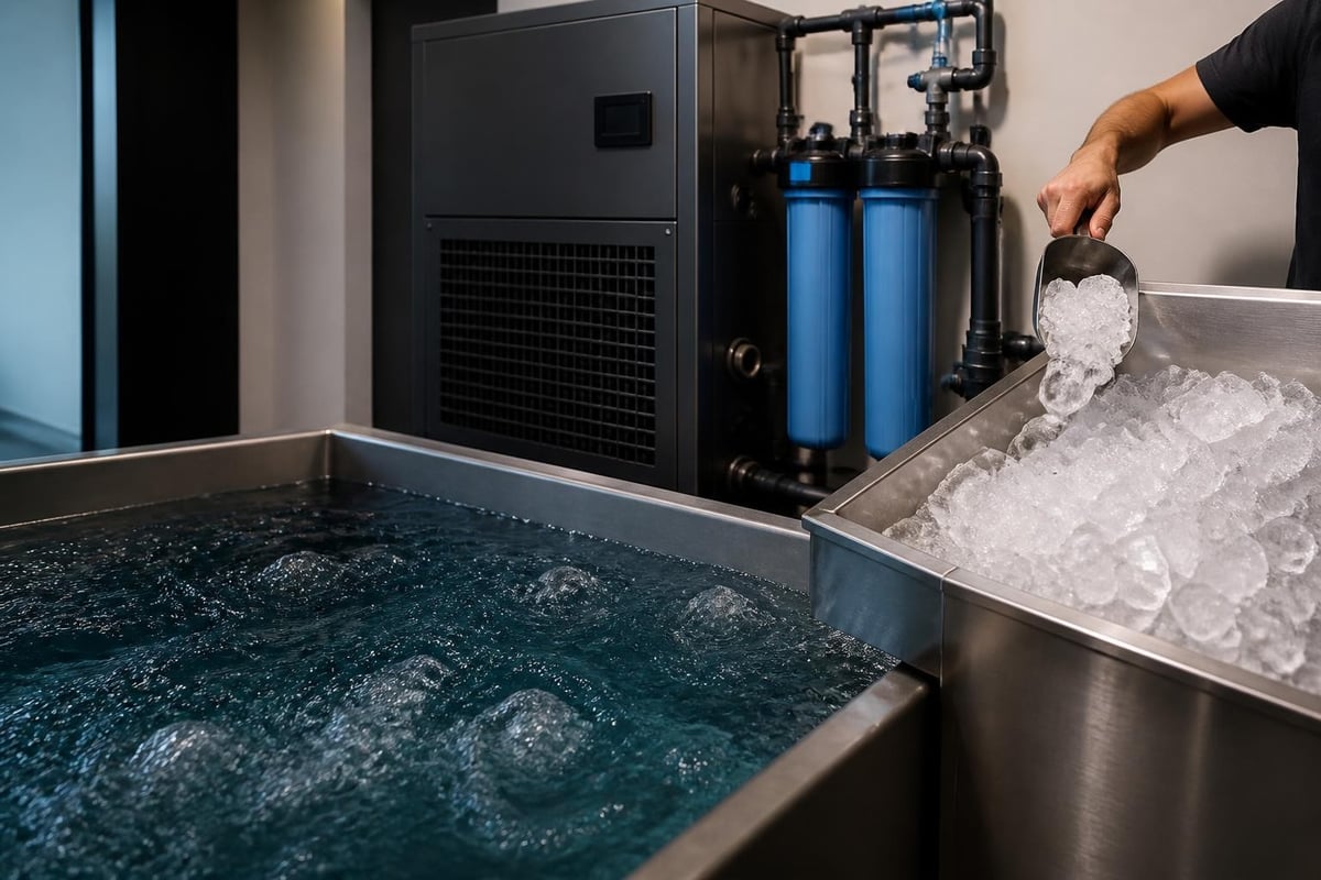 Cold plunge temperature control