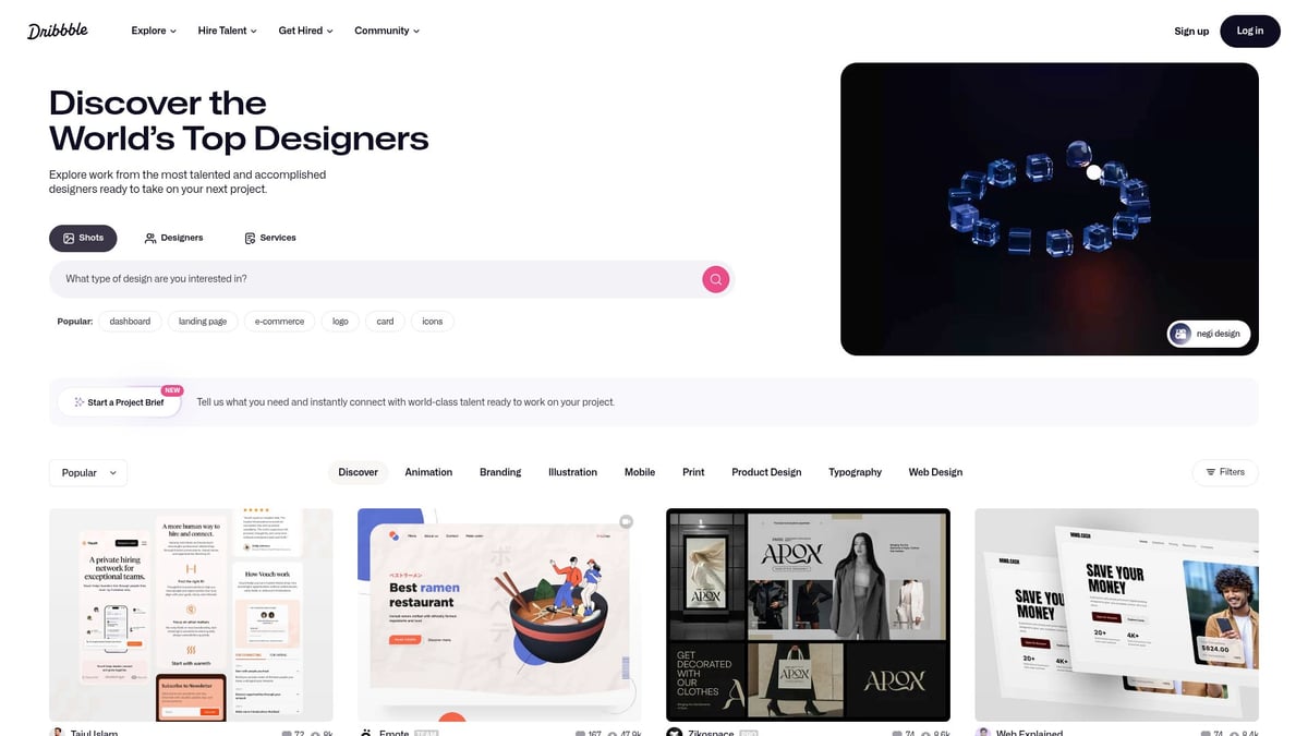 9 Brilliant Good Web Design Websites to Inspire You in 2026 - Dribbble