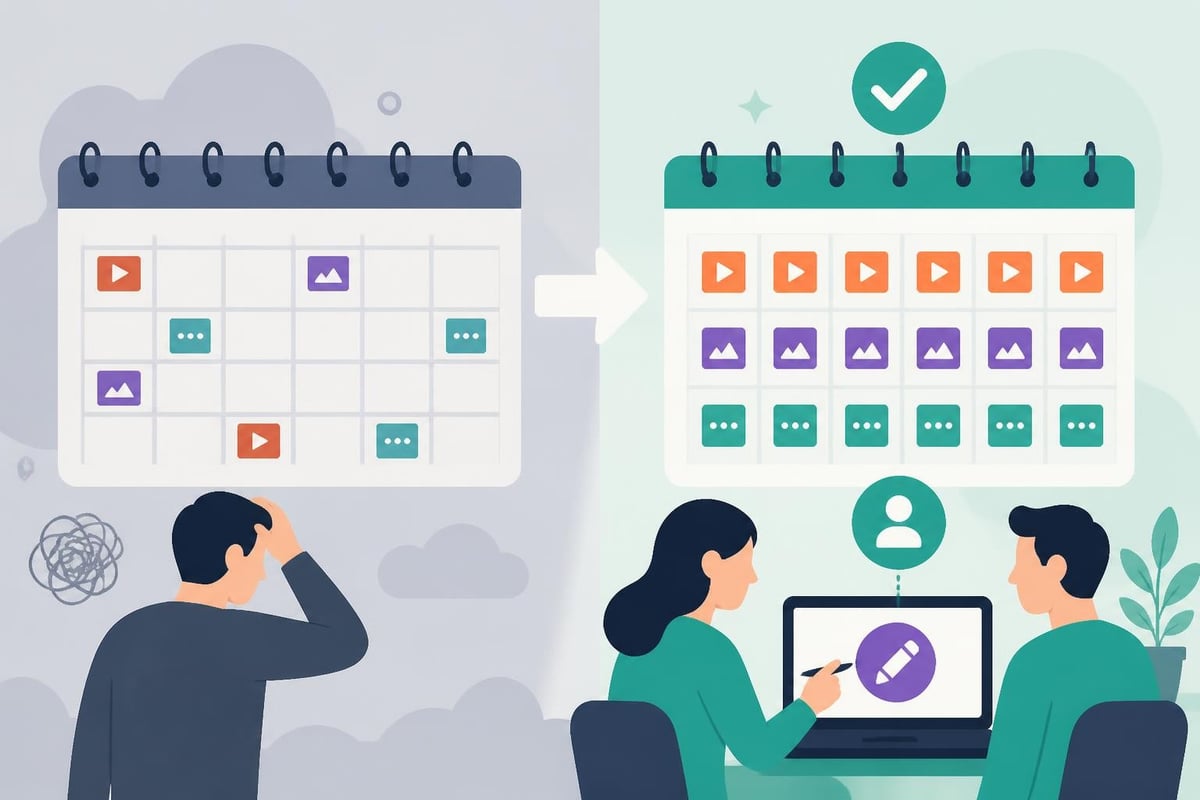 Content calendar transformation