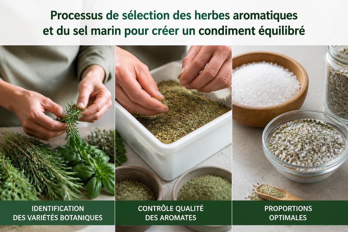 Sélection professionnelle de sel aux herbes