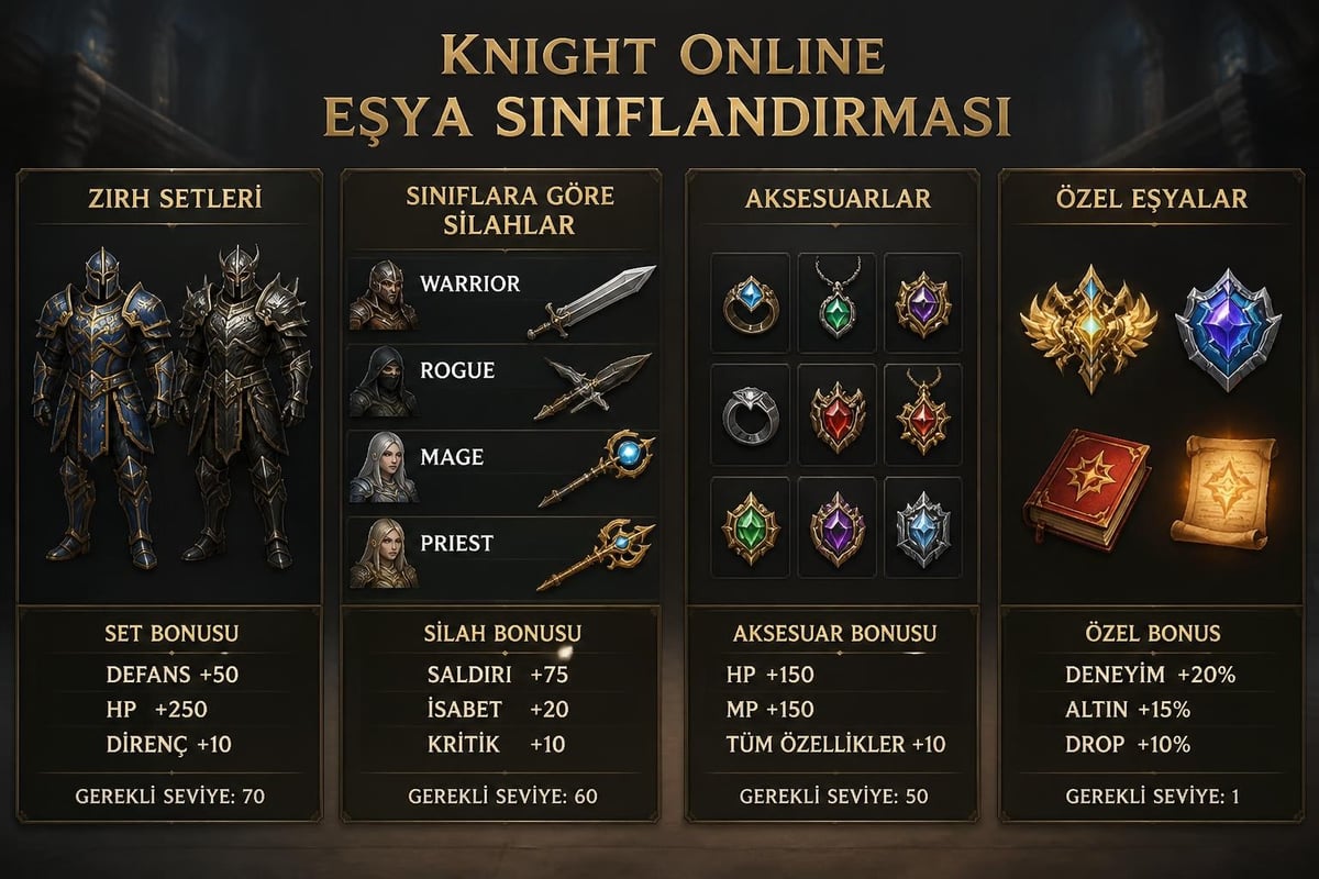 Knight Online item kategori sistemi