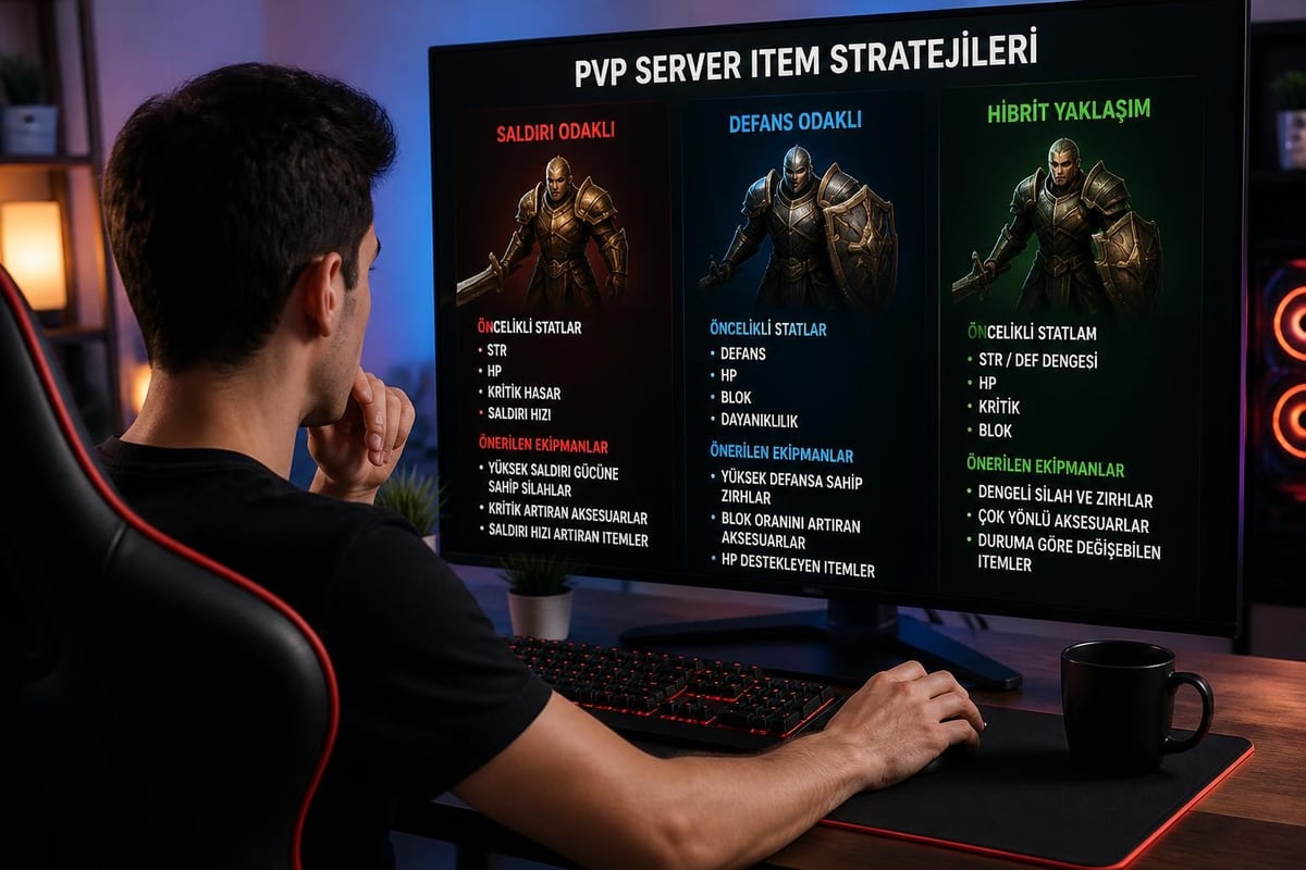 PVP item stratejisi karşılaştırması