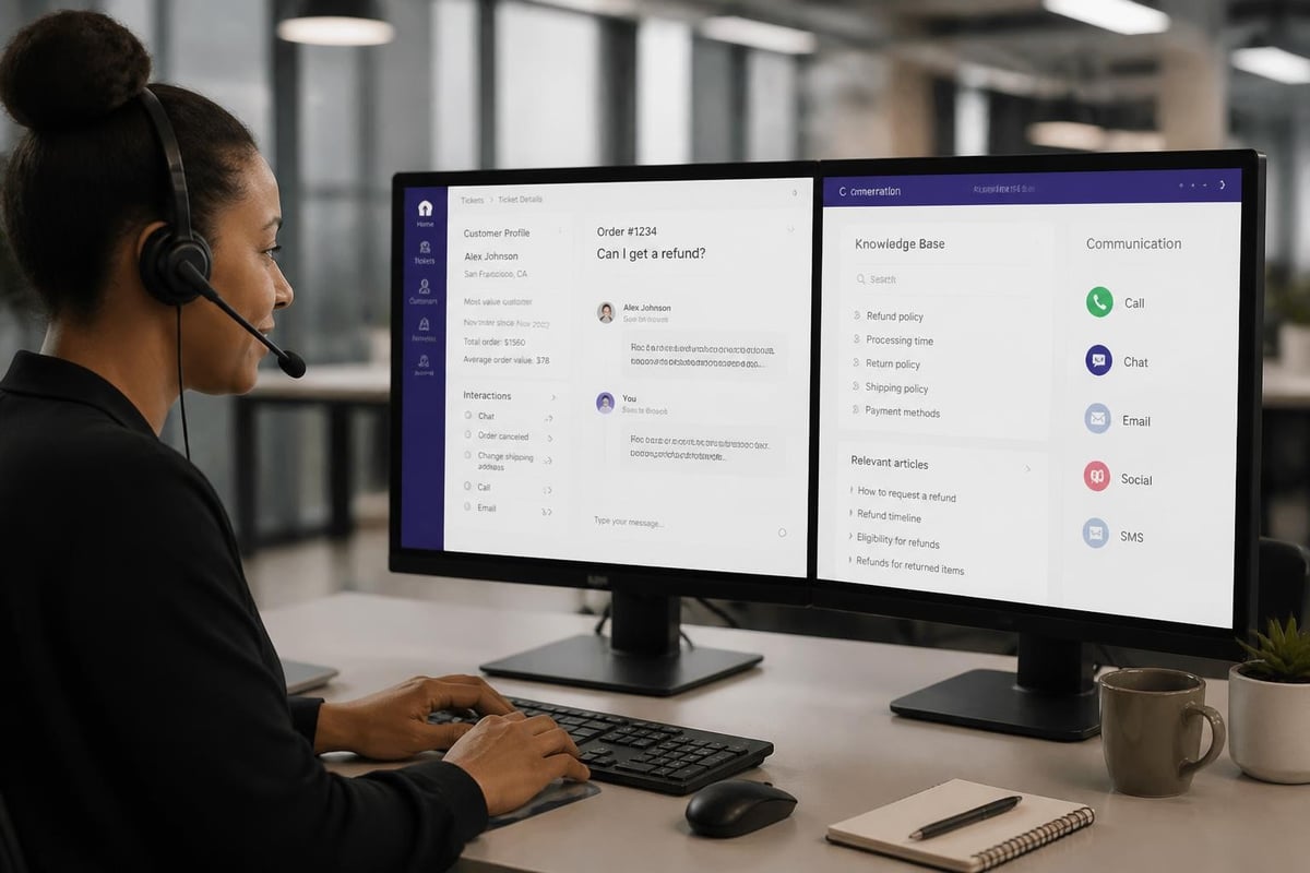 Agent desktop integration workflow