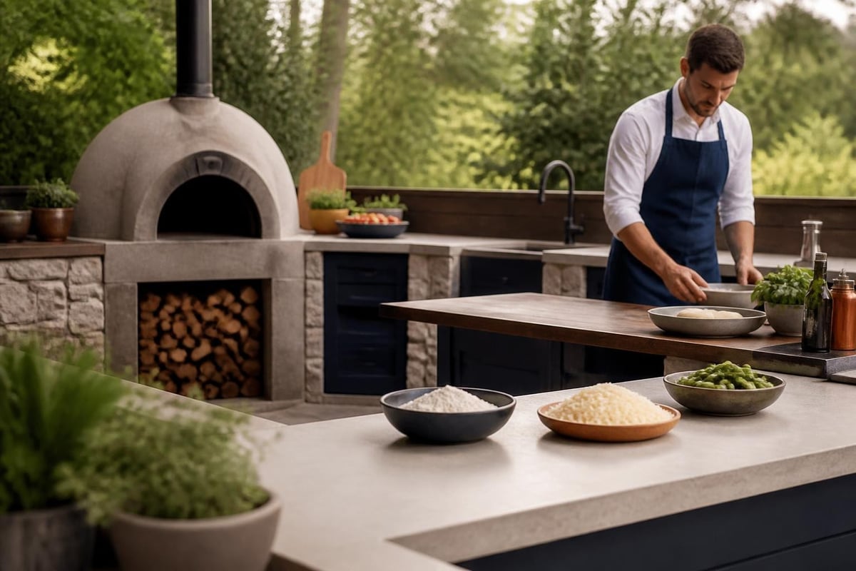 Pizza oven workflow zones