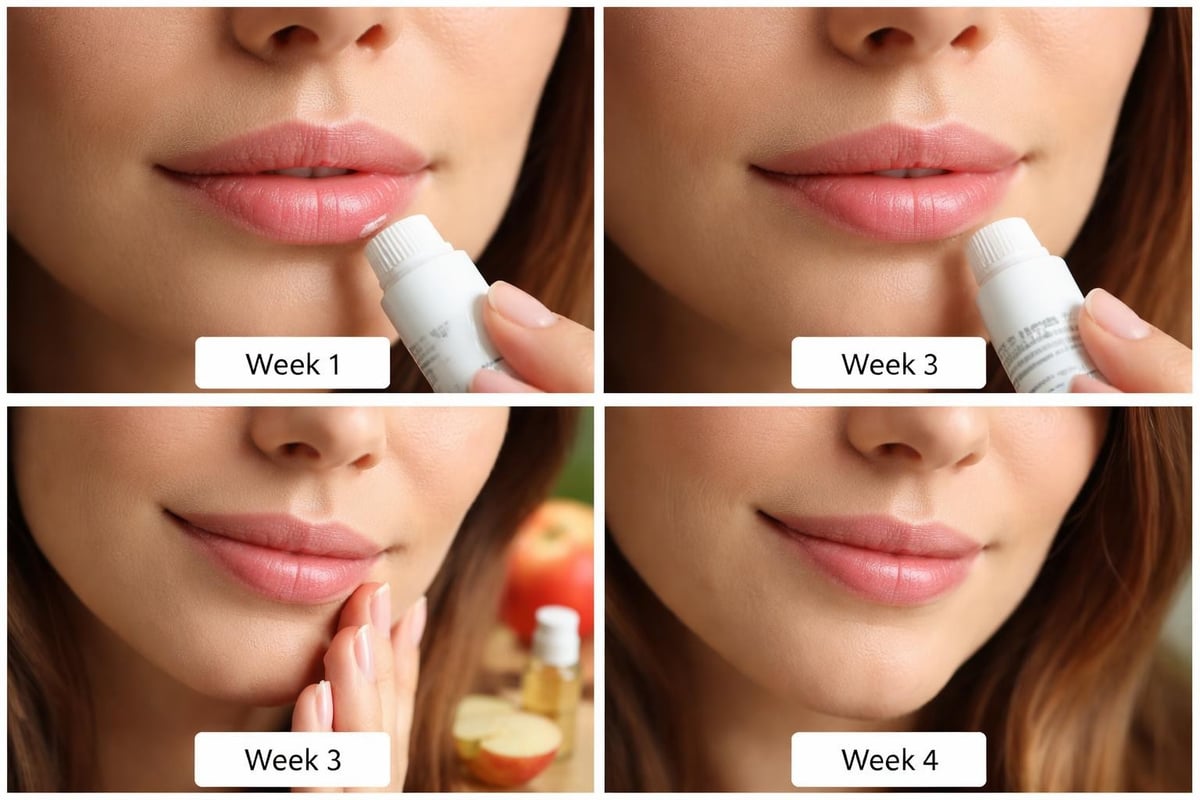 Lip health improvement timeline