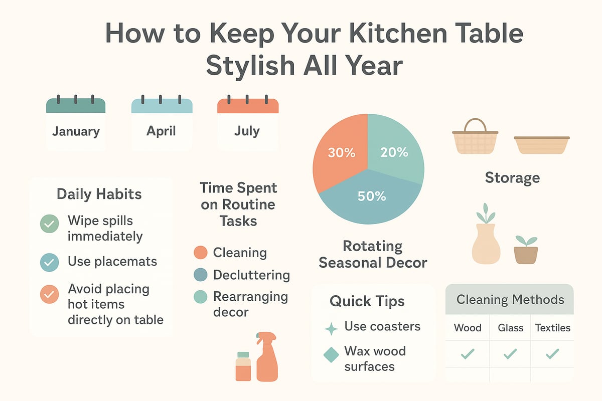Pro Tips for Maintaining a Stylish Kitchen Table All Year