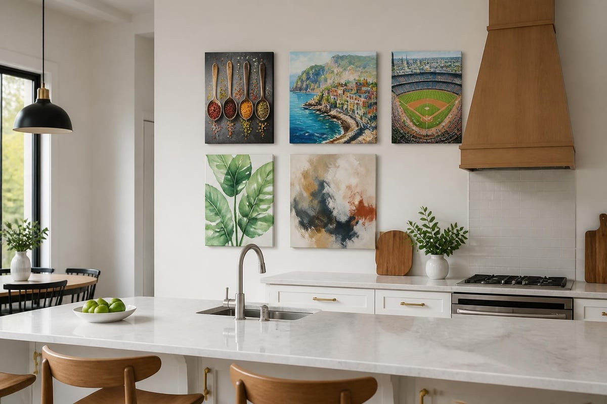 Canvas art theme selection for kitchens