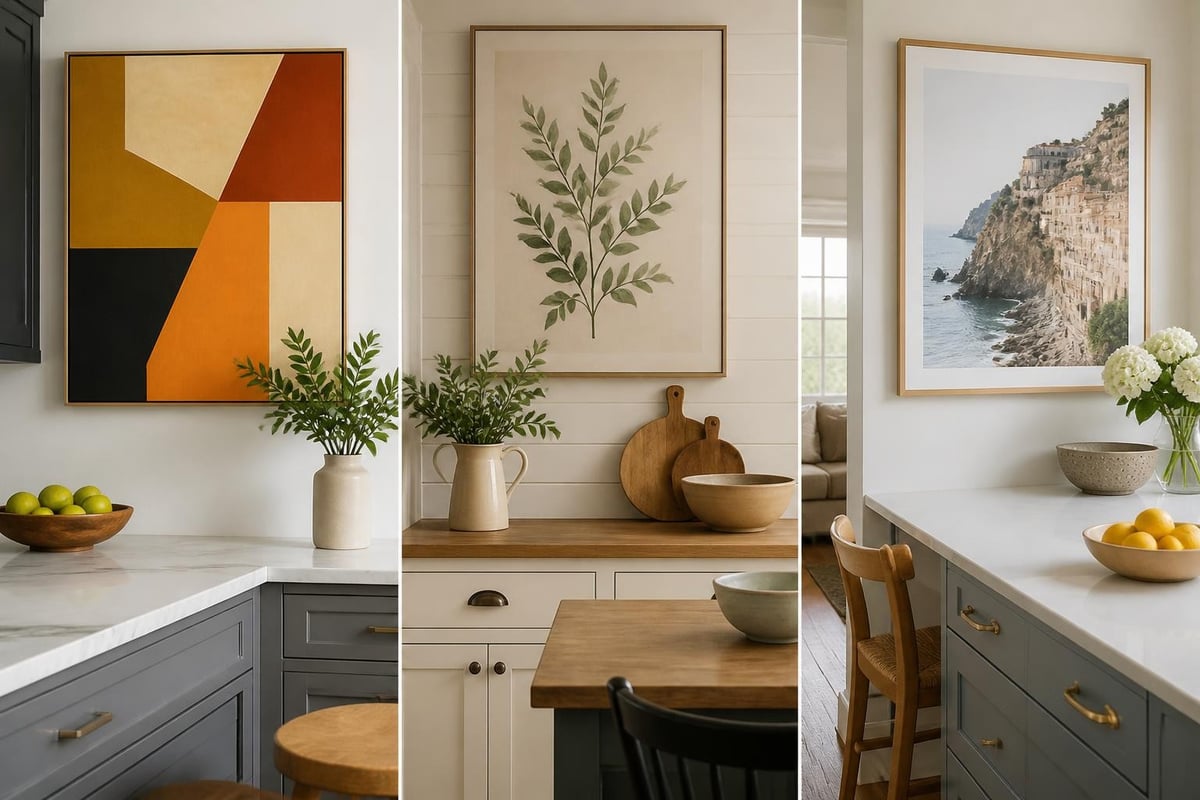 Kitchen canvas art style matching