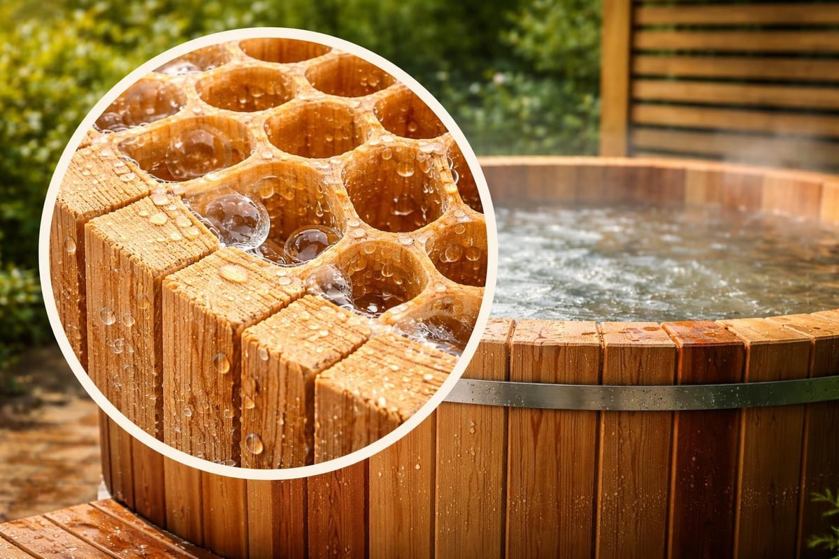 Cedar wood grain structure