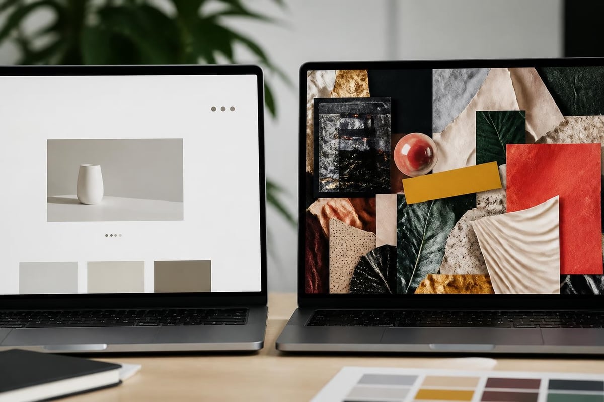 Minimalistisches vs. maximalistisches Webdesign