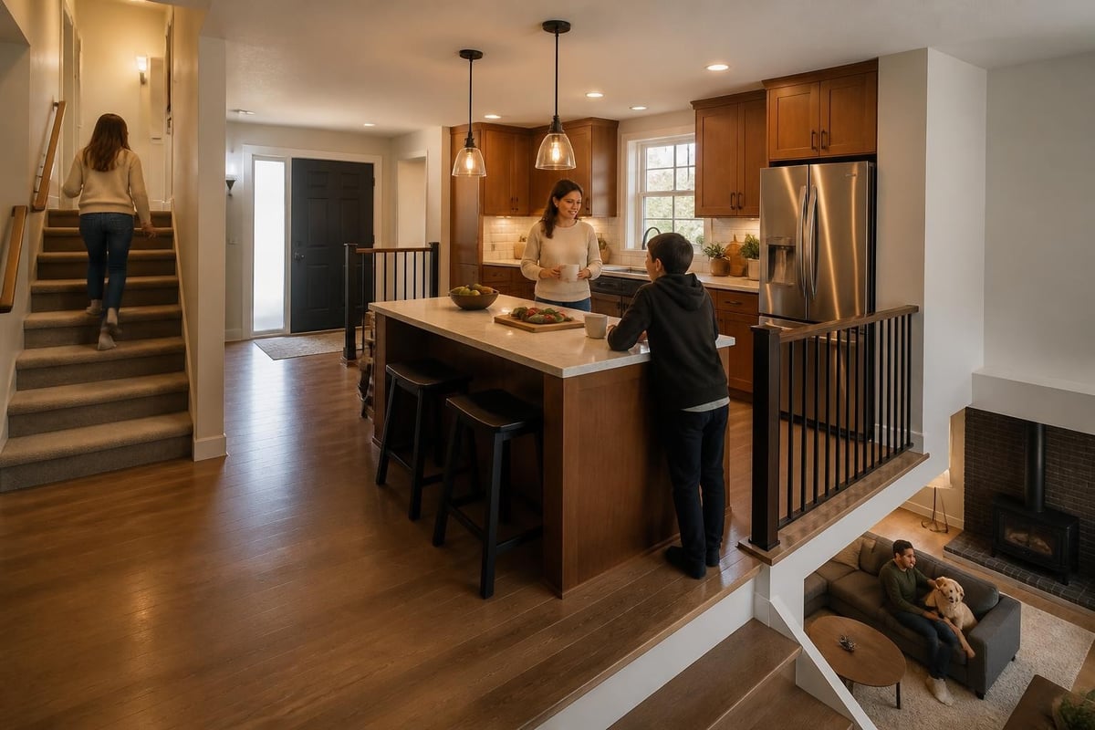 Raised ranch kitchen traffic flow