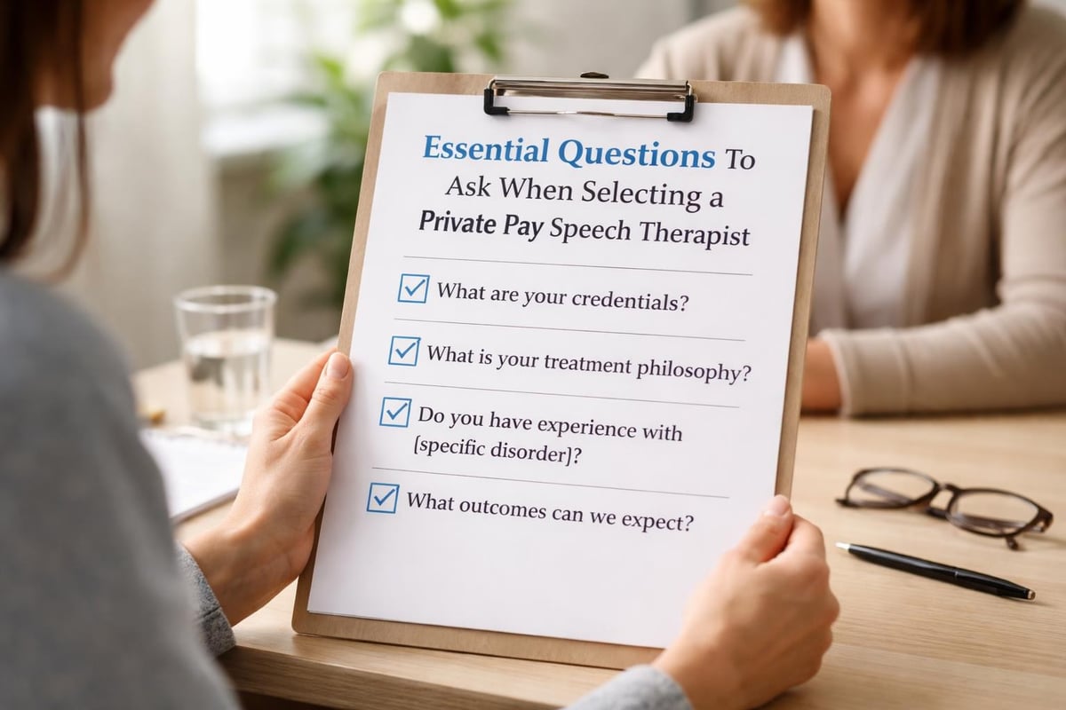 Choosing a speech therapist