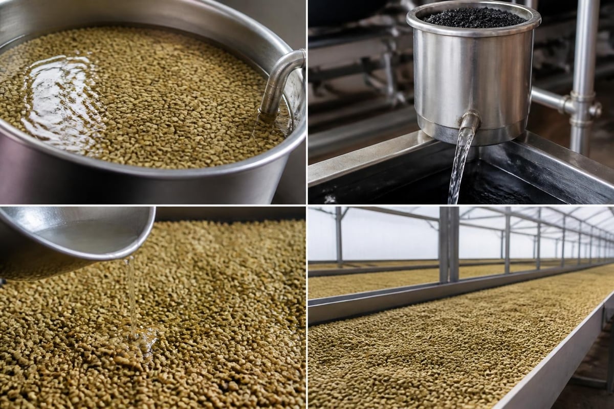 Processus de décaféination à l'eau suisse