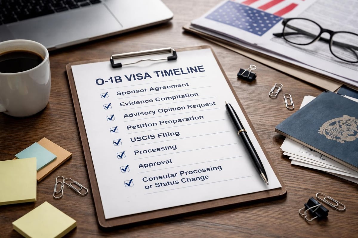 O1 B visa application timeline